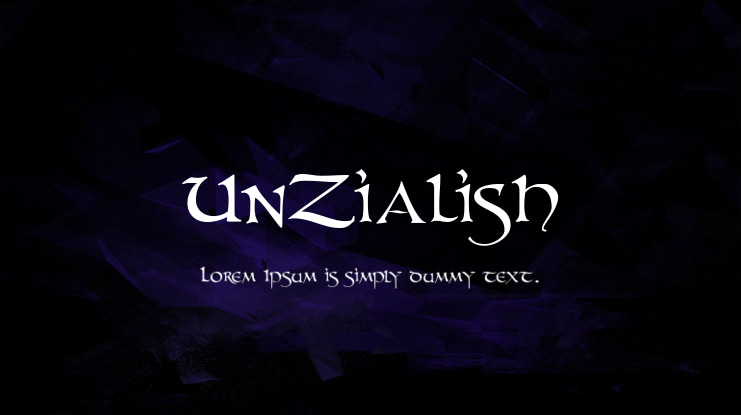 UnZialish Font