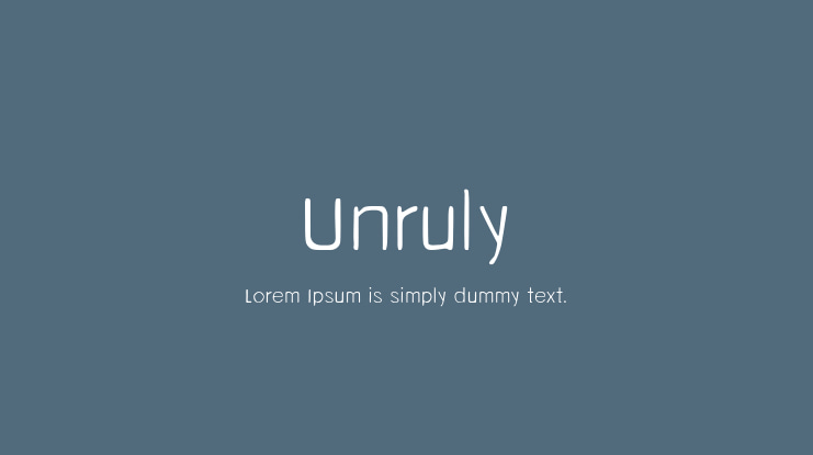 Unruly Font