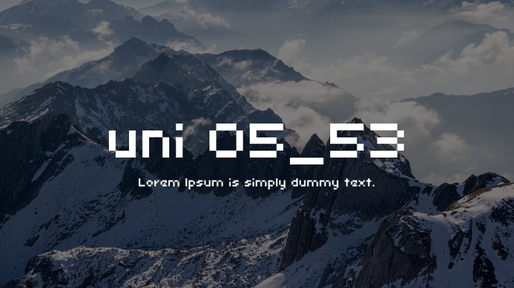 uni 05_53 Font