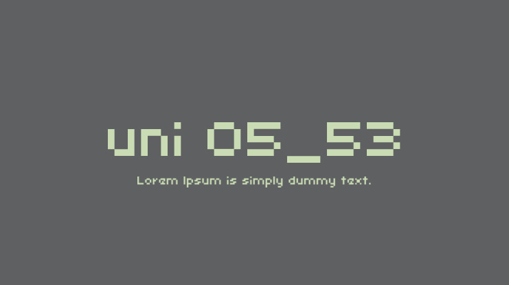 uni 05_53 Font