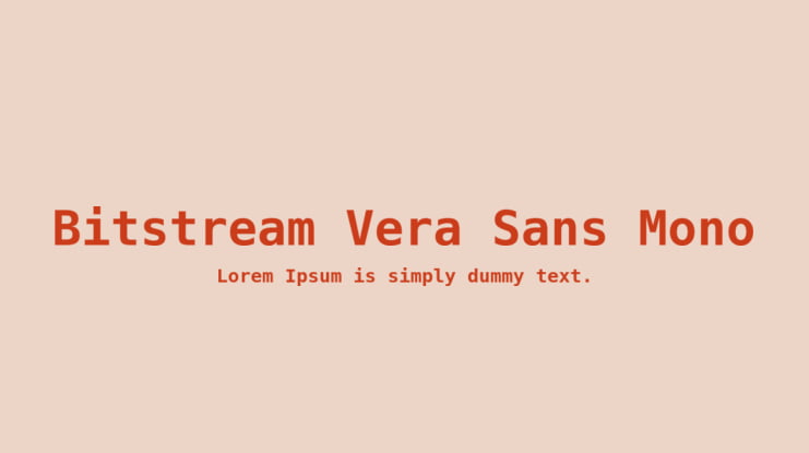 Bitstream Vera Sans Mono Font