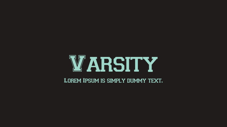 Varsity Font