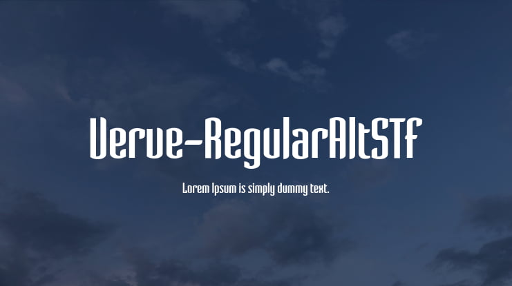 Verve-RegularAltSTF Font