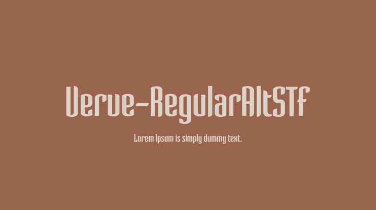 Verve-RegularAltSTF Font