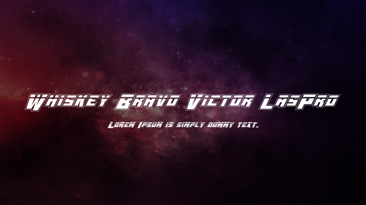 Whiskey Bravo Victor LasPro Font