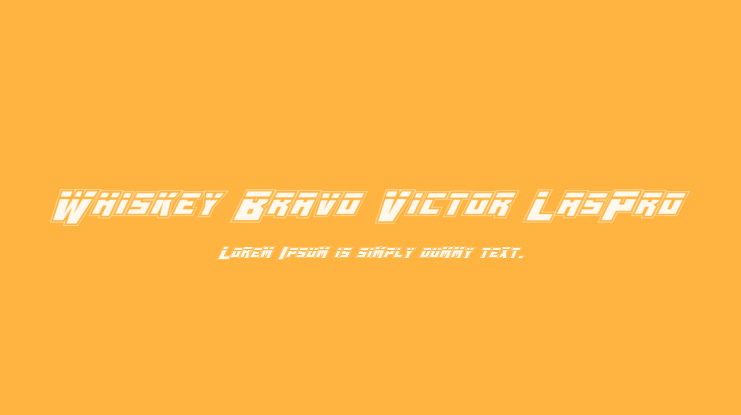 Whiskey Bravo Victor LasPro Font