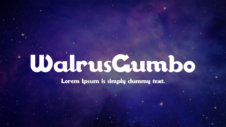 WalrusGumbo Font