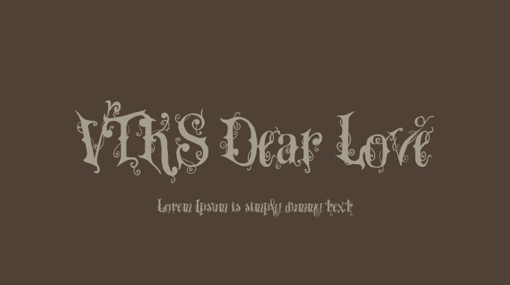 VTKS Dear Love Font