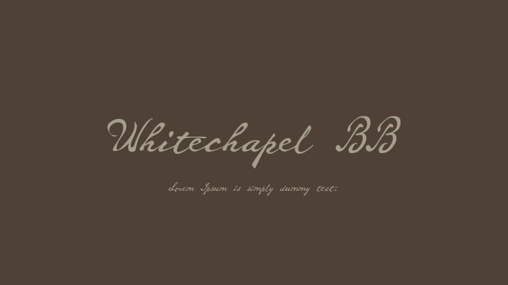 Whitechapel BB Font