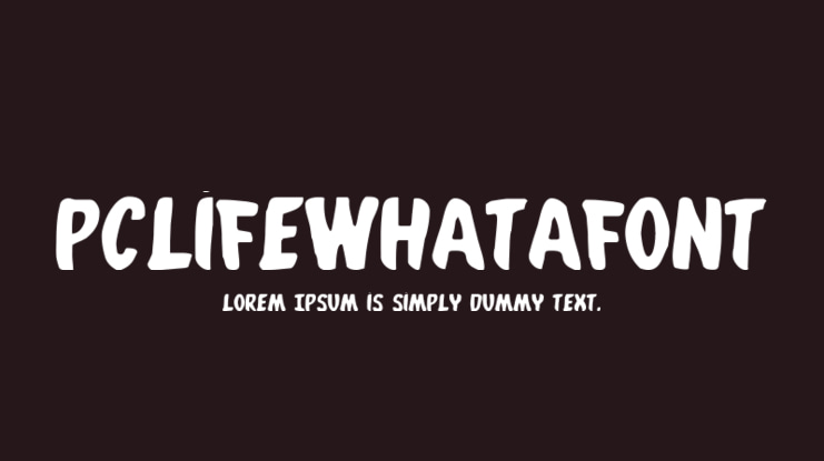 PCLifeWhatafont Font