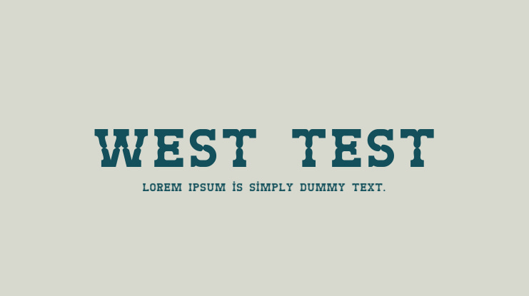 West Test Font