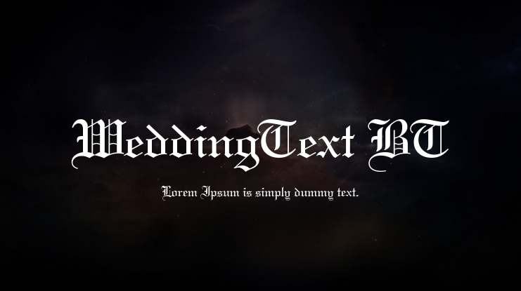 WeddingText BT Font