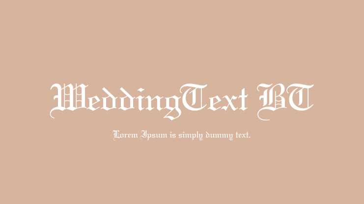WeddingText BT Font