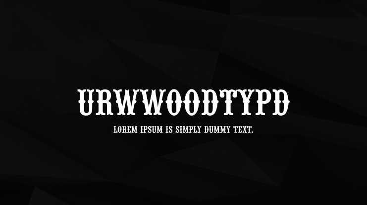 URWWoodTypD Font