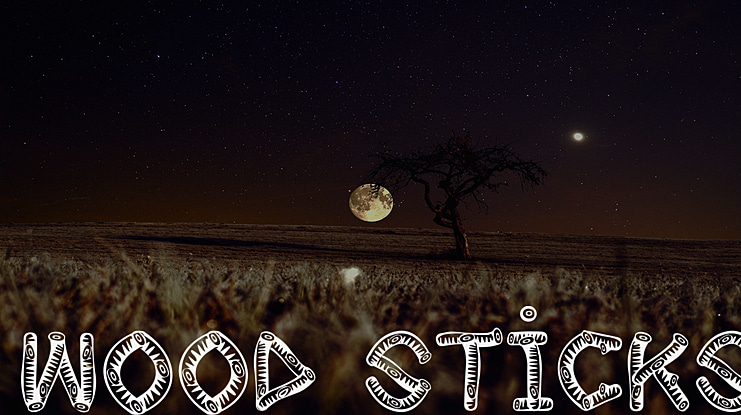 wood sticks Font