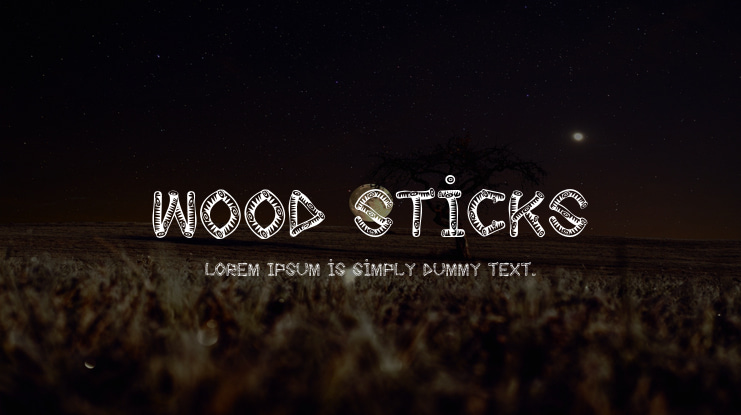 wood sticks Font