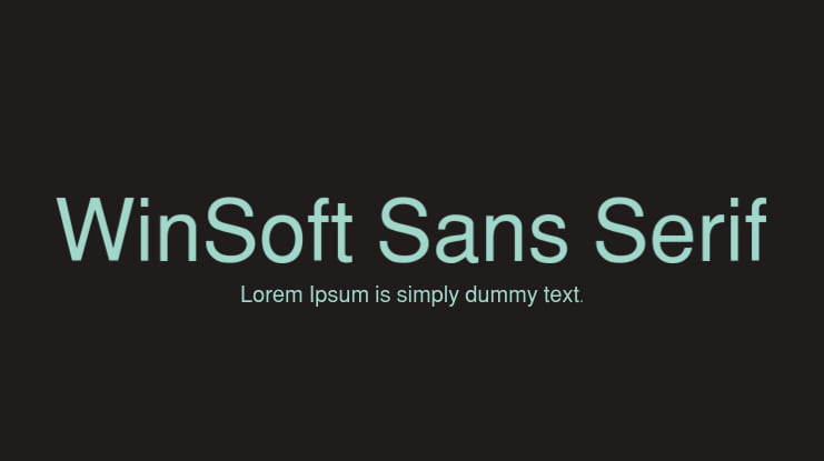 WinSoft Sans Serif Font