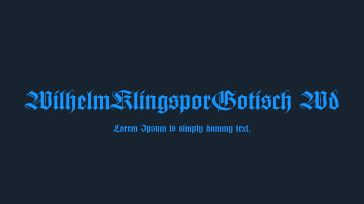 WilhelmKlingsporGotisch Wd Font
