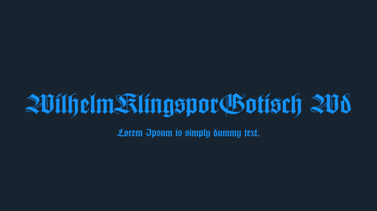 WilhelmKlingsporGotisch Wd Font