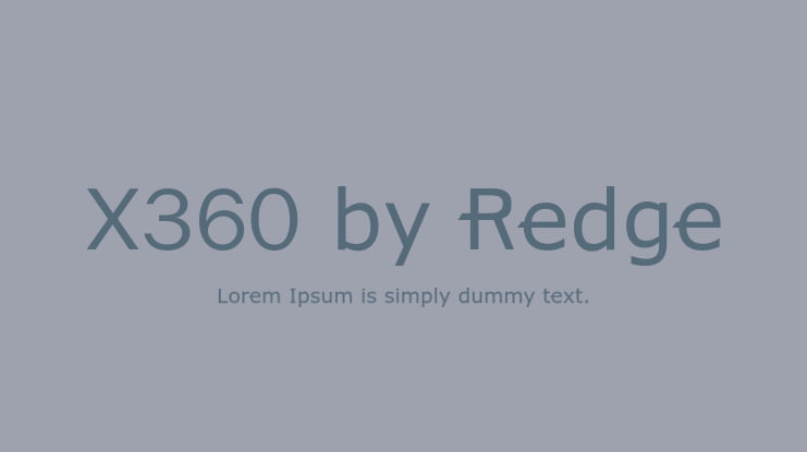 X360 by Redge Font