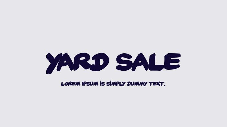 Yard Sale Font