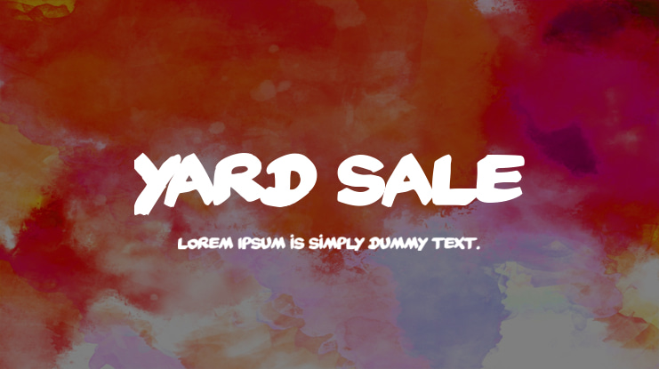 Yard Sale Font