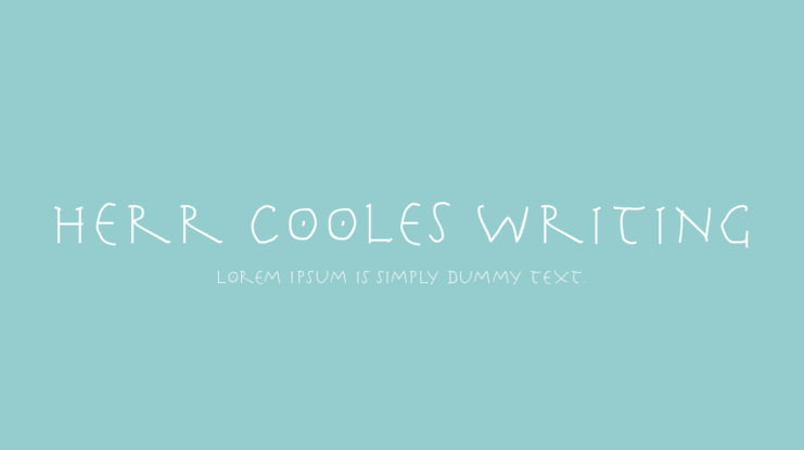 Herr Cooles Writing Font
