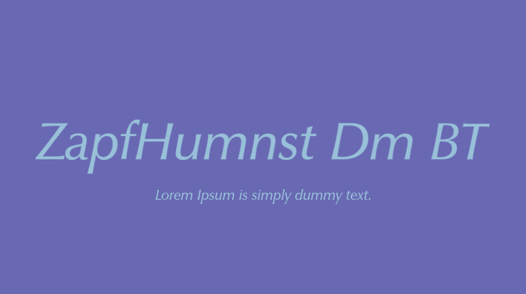 ZapfHumnst Dm BT Font