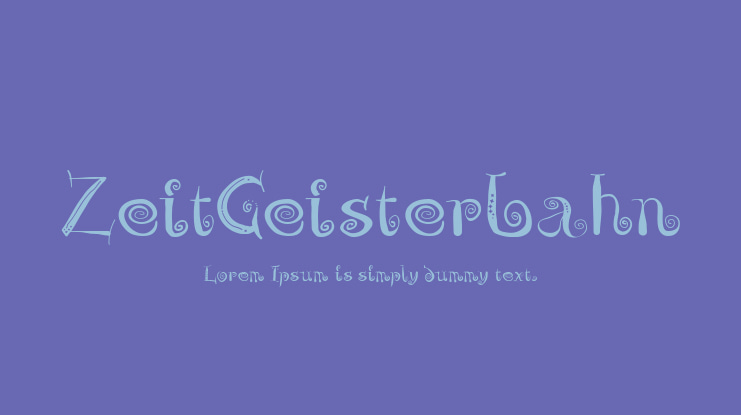 ZeitGeisterbahn Font