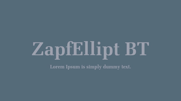 ZapfEllipt BT Font