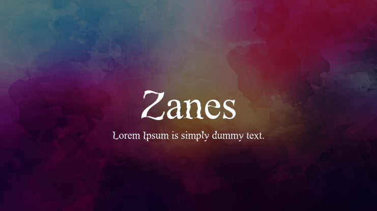Zanes Font