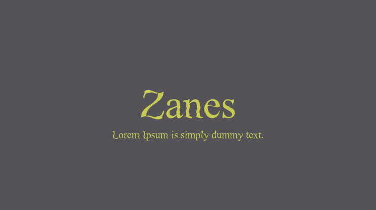 Zanes Font