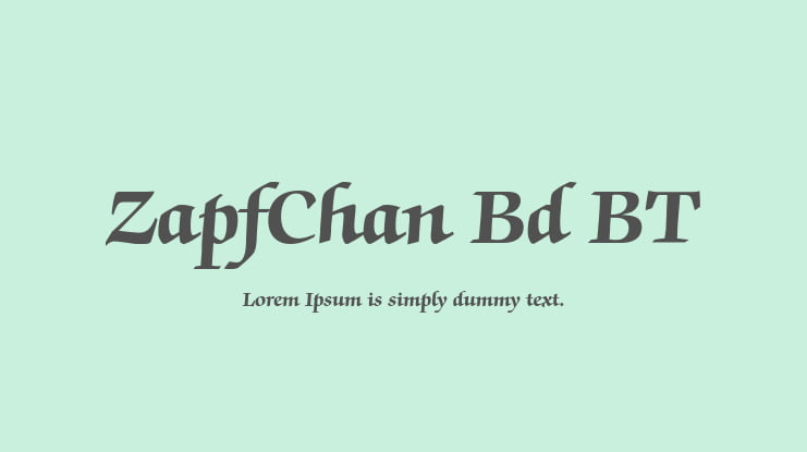 ZapfChan Bd BT Font