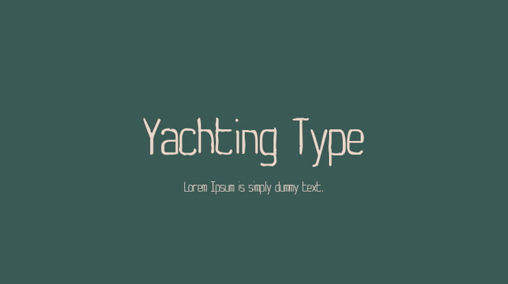 Yachting Type Font