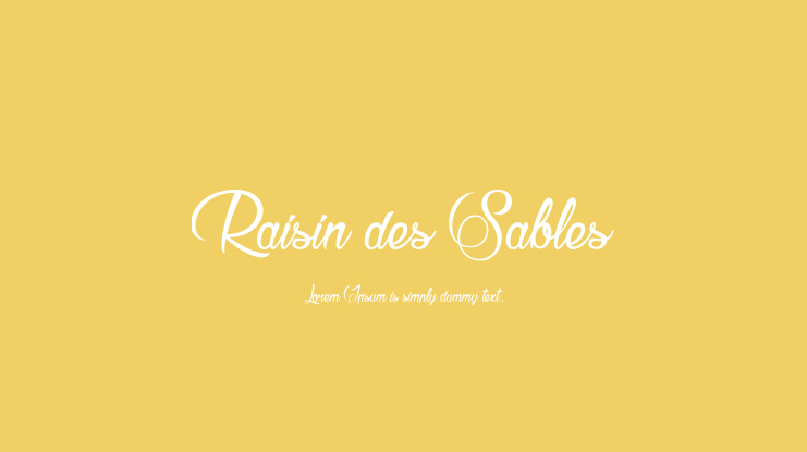 Raisin des Sables Font