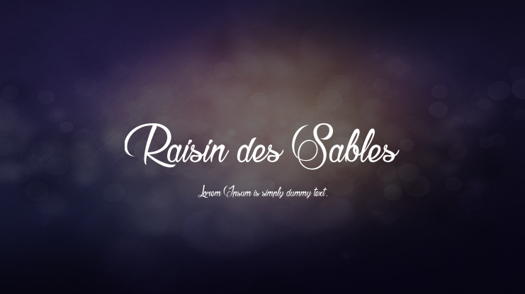 Raisin des Sables Font