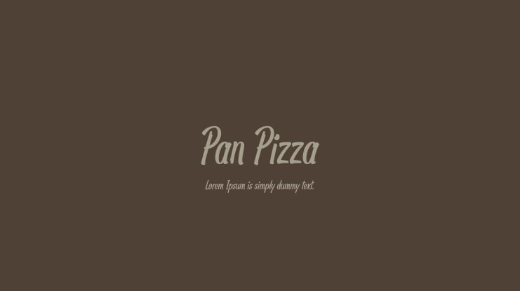 Pan Pizza Font