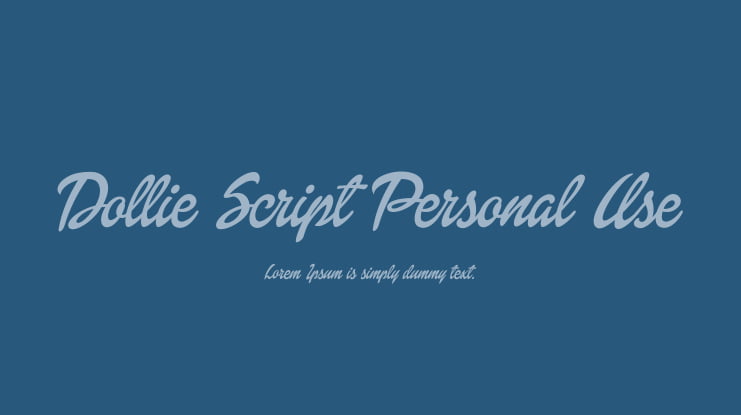 Dollie Script Personal Use Font