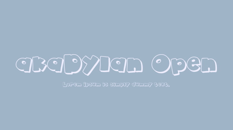 akaDylan Open Font