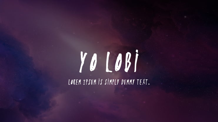 Yo Lobi Font