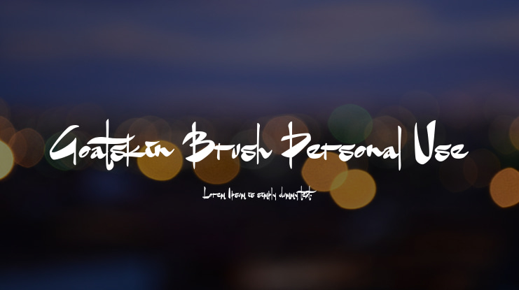 Goatskin Brush Personal Use Font