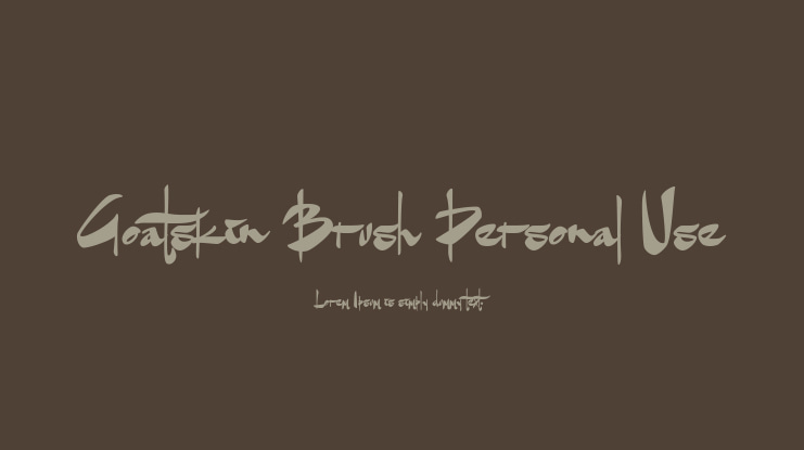 Goatskin Brush Personal Use Font