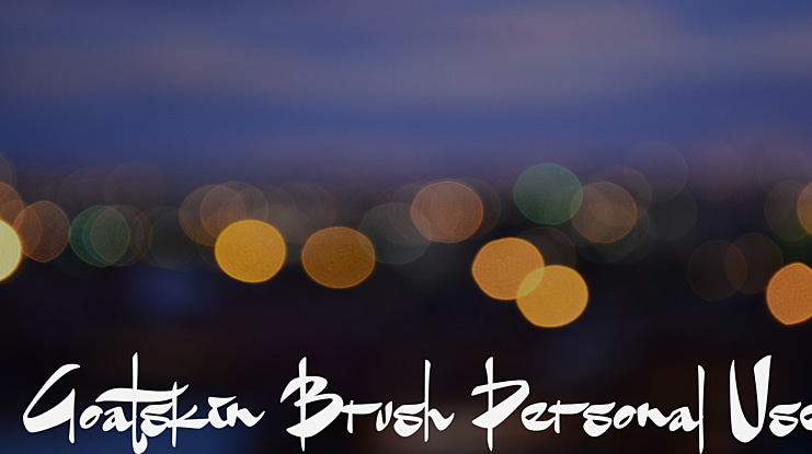 Goatskin Brush Personal Use Font