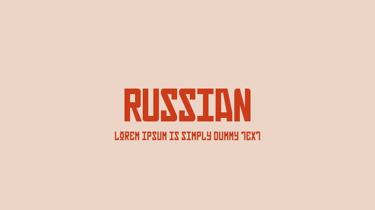 Russian Font