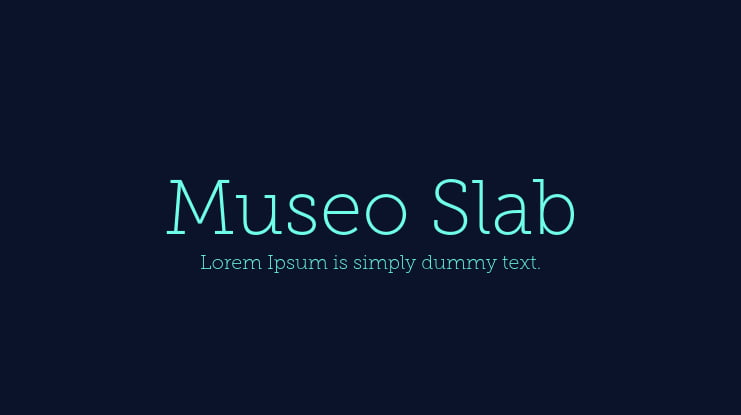 Museo Slab Font Family
