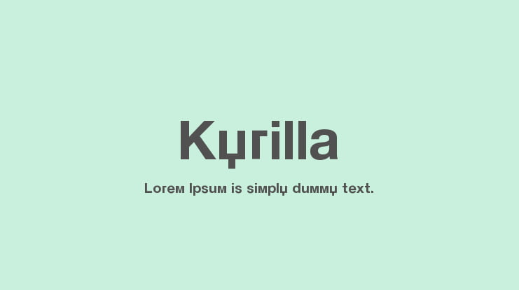 Kyrilla Font Family