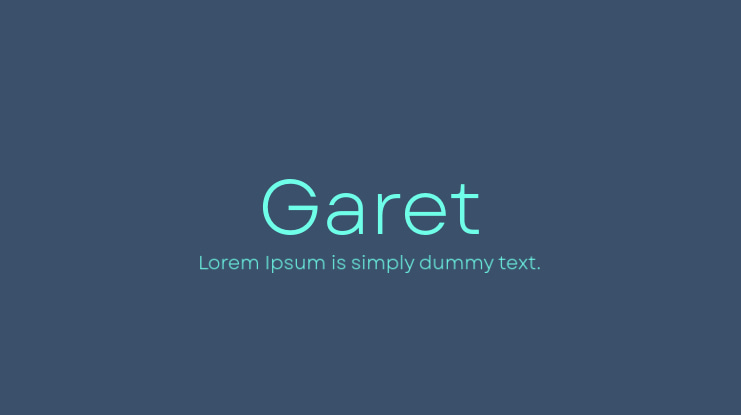 Garet Font Family