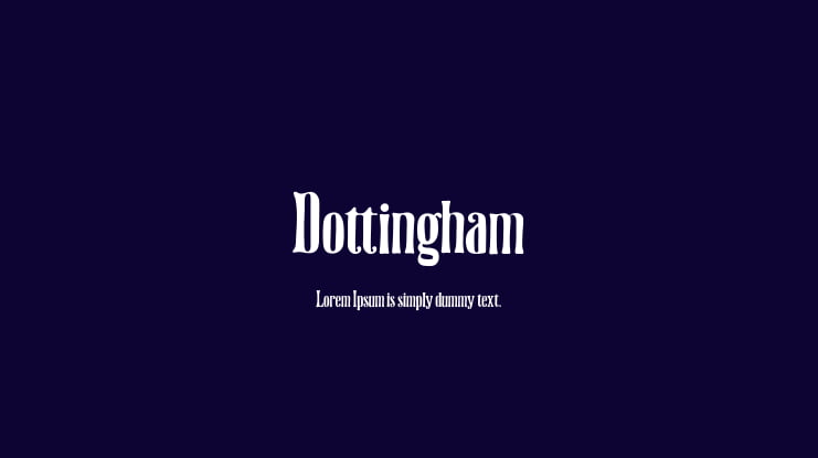 Dottingham Font