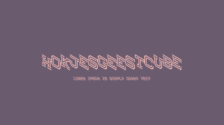 Hokjesgeestcube Font Family