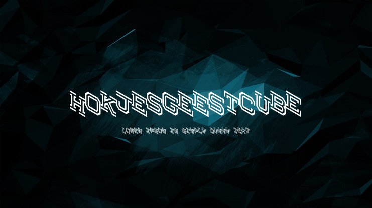 Hokjesgeestcube Font Family